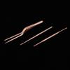 3pcs Stainless Steel Ear Pick Double Head Ear Wax Remover Curette Tweezers Set (Rose Gold)