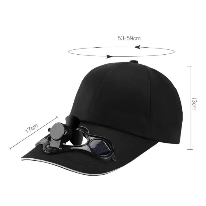 Solar Fan Cap designed for Outdoor Adjustable Headband UV-Blocking Hat Cool Sun Fan Hats Cotton designed for Fishing Fan Baseball Caps
