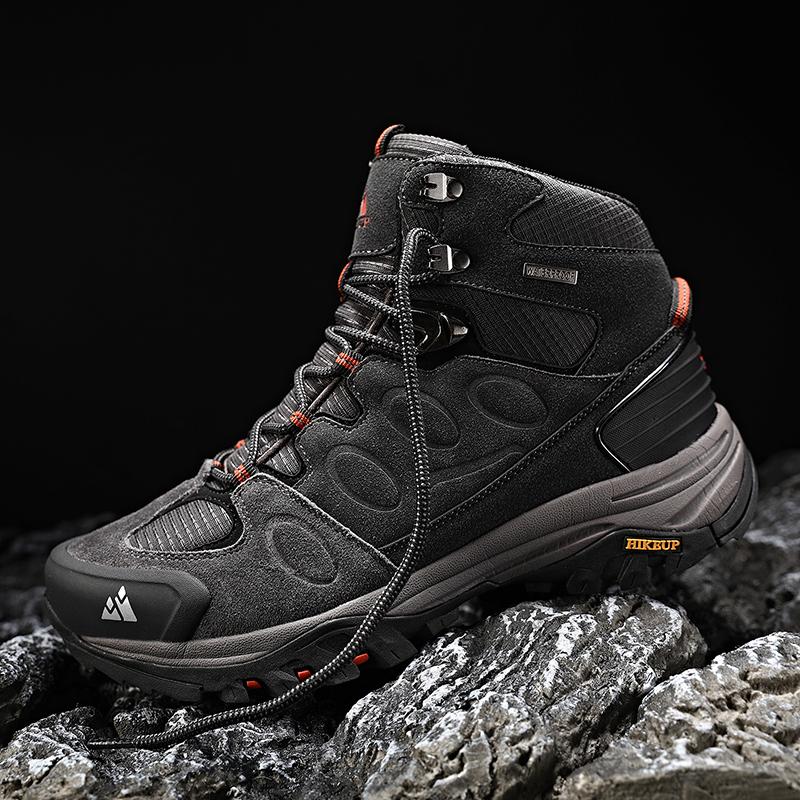 Buy HIKEUP High-Top Men Hiking Boot Winter Outdoor Shoes Lace-Up