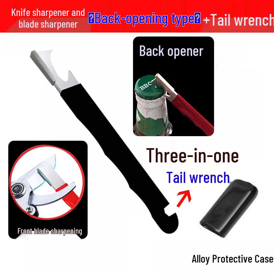 Household Knife & Scissors Sharpener with Whetstone