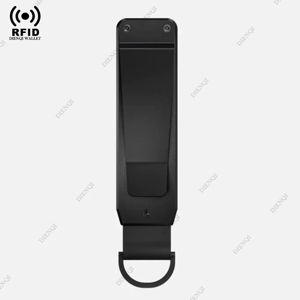 Smart Metal Key Organizer Holds 2-6 Keys Wallets Men RFID Block Aluminium Key Chain Minimalist Case Holder for Keychain Secures Ulqch44