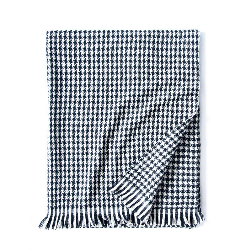 Scarf Rhombus Plaid Printed Scarf Women's 2025 New Warm Thickened Medium and Long Women's Scarf