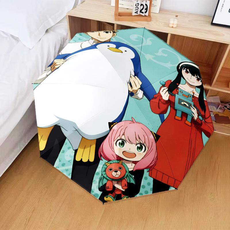 Fantasy Adventure Anya Umbrella Folding Umbrella, Automatic Umbrella 8-Frame for Travel, Camping Use Gift for Halloween Christmas