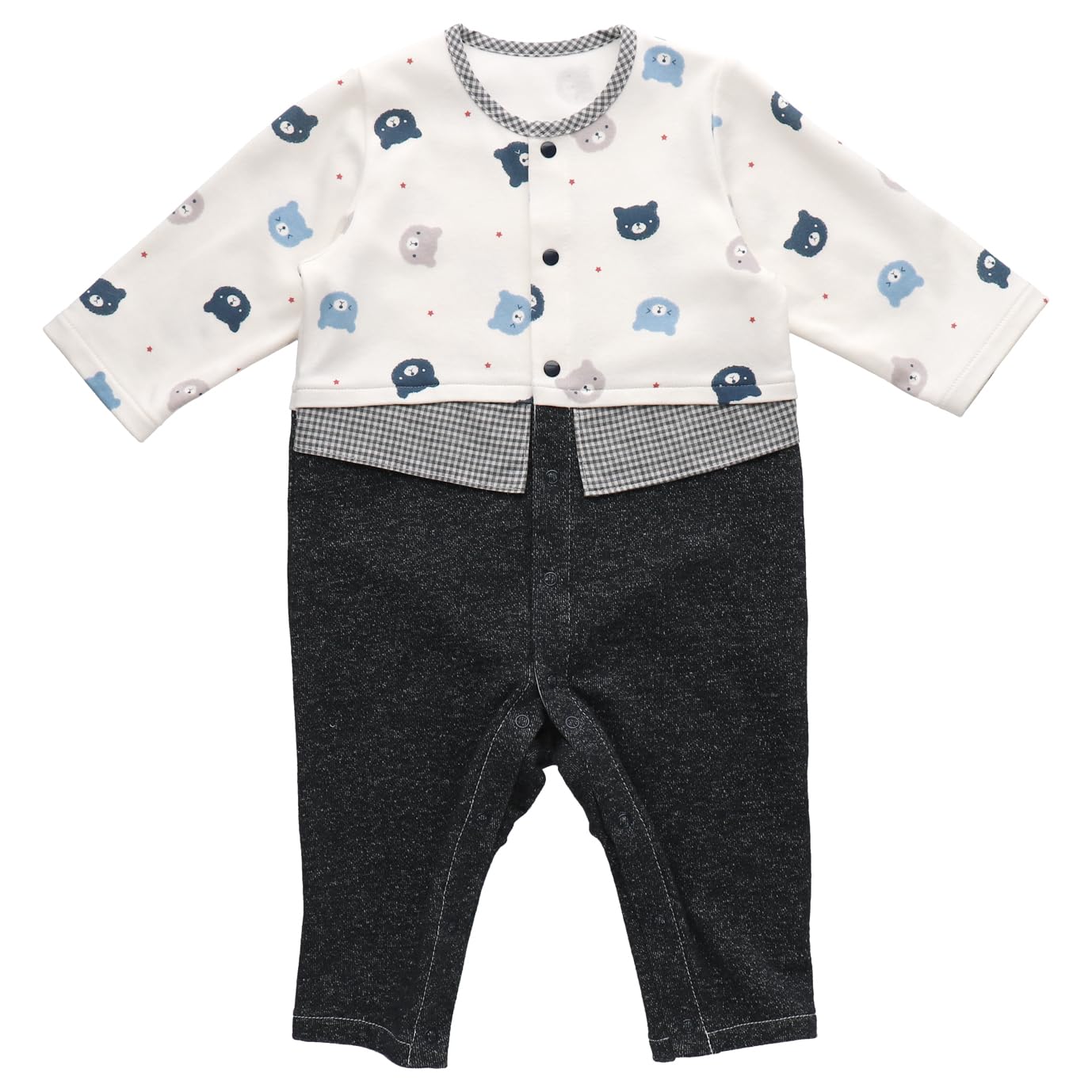 

Baby Castle Crayon Kuma Size Made in Japan Coveralls, 80, синий