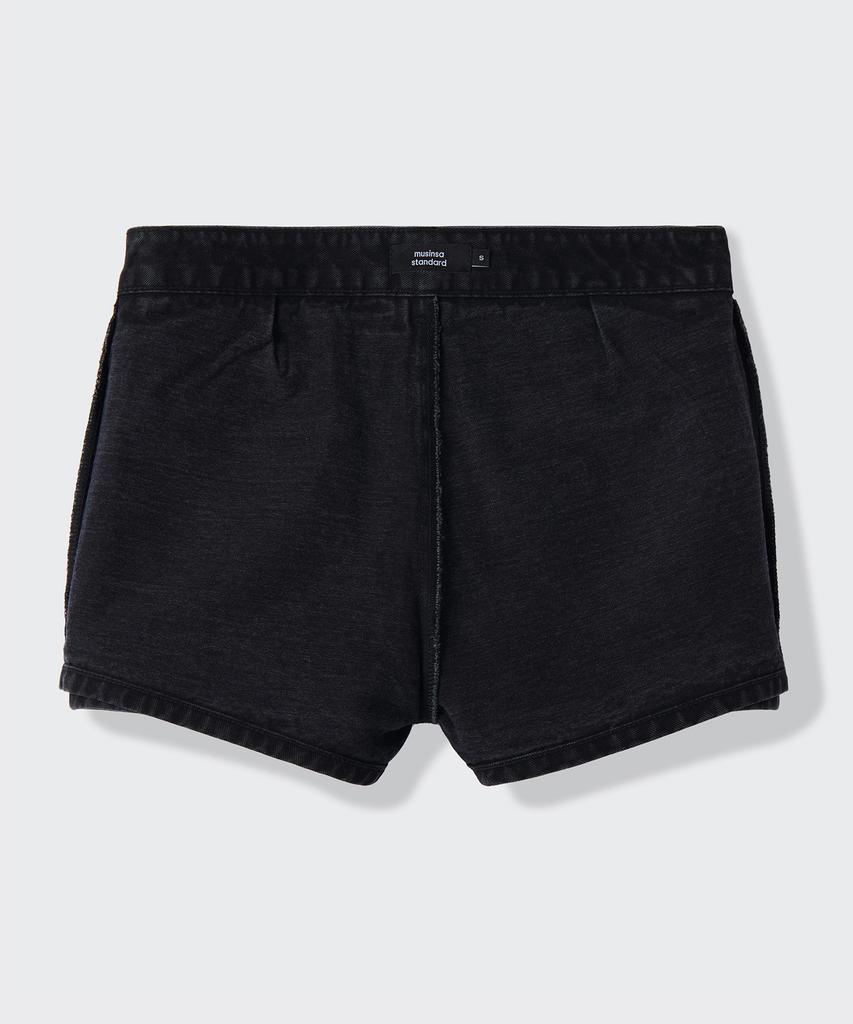 Musinsa Standard Woman Women'S Low-Rise Denim Mini Scotts [Washed Black]