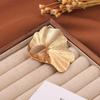 Ginkgo Leaf Ring For Women Classic Fashion Metal Leaf Fan-Shaped Finger Ring Women'S Punk Party Jewelry Gifts