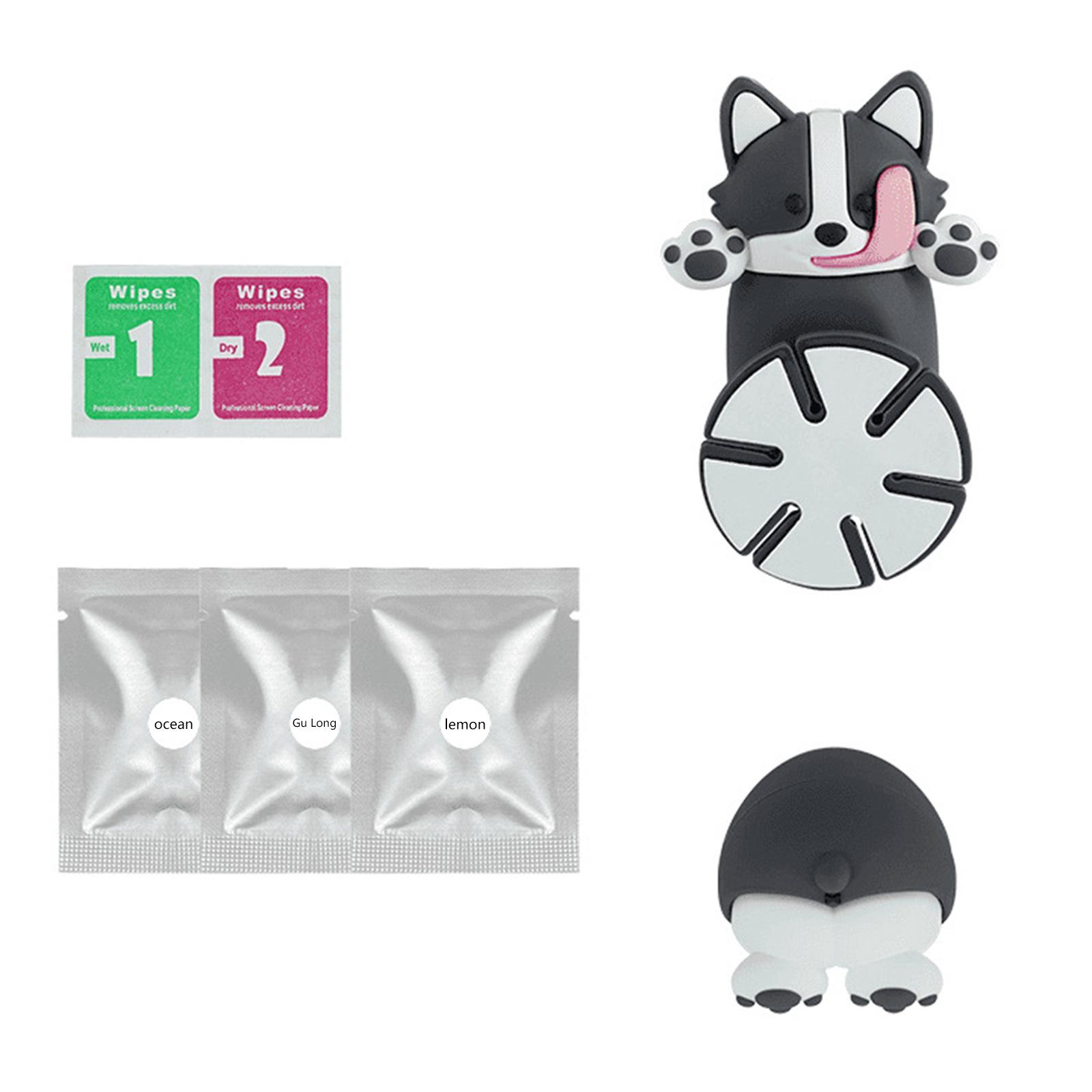 

Кивающий щенок, клипса-освежитель воздуха на приборную панель, очаровательное украшение салона автомобиля, кивающий головой пес, сувенир для любителя домашних животных A чёрный