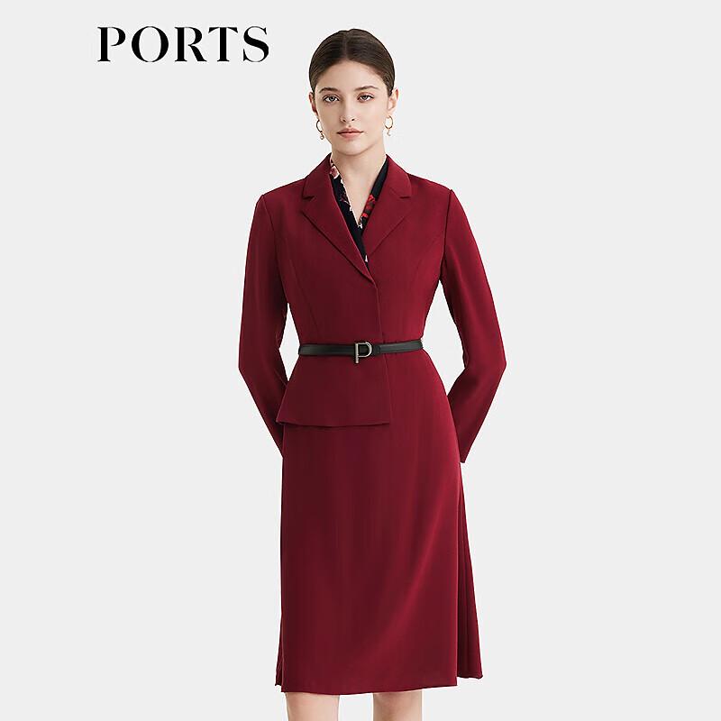 

PORTS Elegant Wine Red Suit Dress M