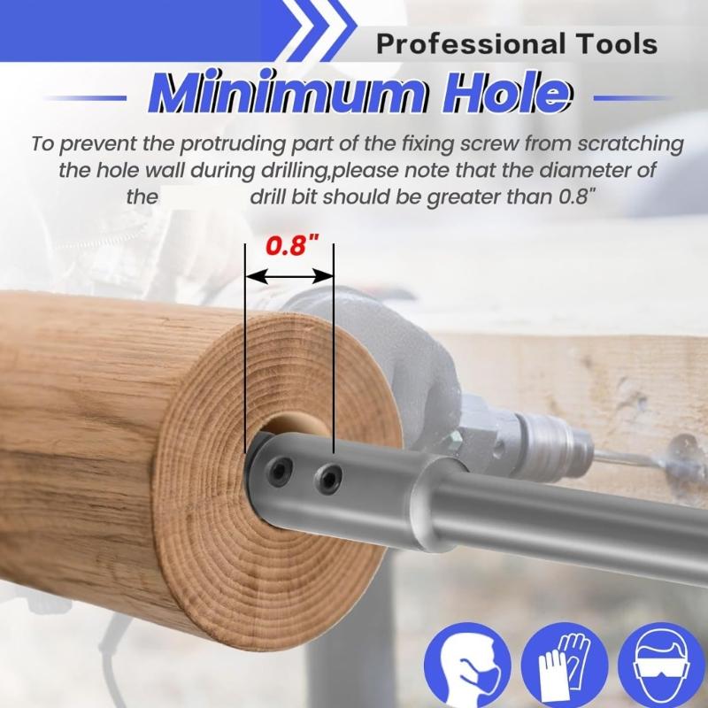 Präzise Forstnerbohrer-Verlängerungsstange aus Kohlenstoffstahl für reduzierte Bohrabweichung Funktionale Anwendungen