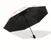 1pc Cake and Cute Bunny Automatic 3-Fold Fashion Umbrella Design, Cute Cartoon Pattern, Portable Outdoor Umbrella, Perfect, Holiday Gift for Disney Fa
