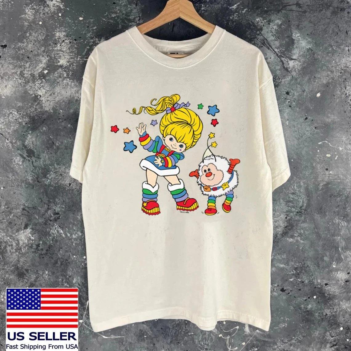 Dancing Rainbow Brite Natural Unisex T-Shirt Fan Gift S-5XL Unisex T-Shirt S
