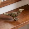 Small Bird Figurines Vintage Brass Animal Figurine Bird Desk Ornament For Home Living Room Bedroom Mantel Fireplace Shelf