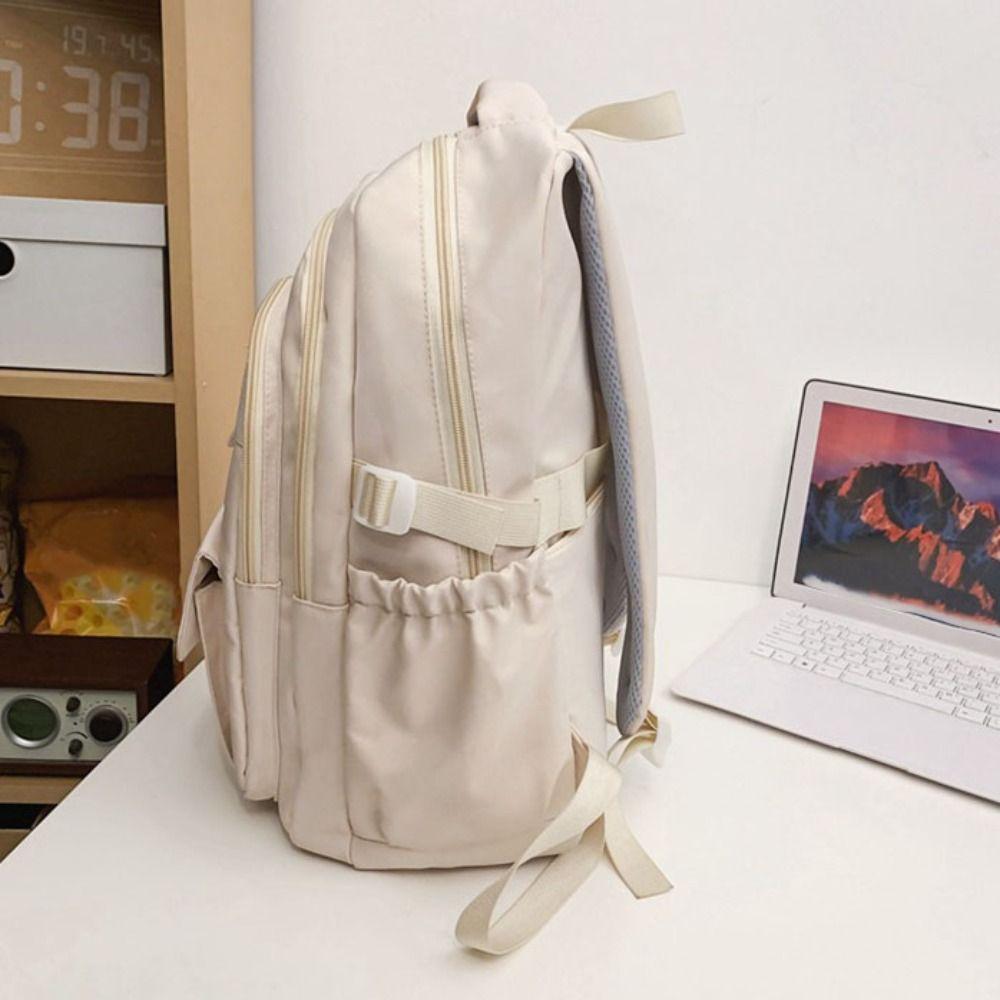 Waterproof Simple School Bags Large Capacity Girl's Backpack College Student Backpack  Travel