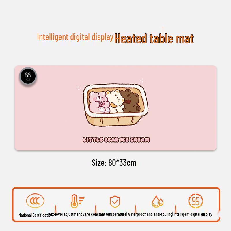 Electric Heating Desk Pad - Warm Mouse Pad for Office & Student Use