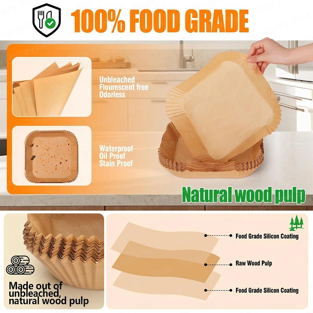 Air Fryer Baking Paper Compatible With Ninja Crispi Fn101Eugy, Fn101Eust, Fn101Eusg, Non-Stick Disposable Air Fryer Accessories
