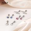 European-American Style Rhinestone Lightning Stud Earrings