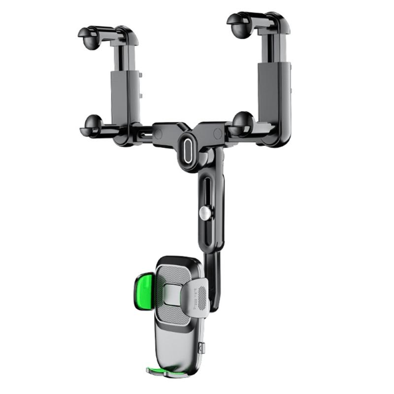 

360-degree Rotation-Navigation Mount Mobile Phones Holder Car Adjustable Stand Rearview Mirror Retractable Phone Bracket 1