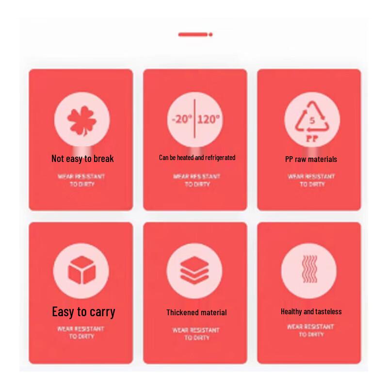 Disposable 5-Compartment Meal Box with Lid