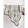 Autumn and Winter New High-end Silk Scarf Women's Paris Street View 111cm Silk Wool Warm Square Scarf