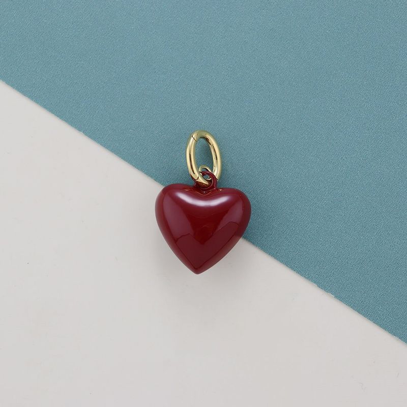 Colorful Hearts American Niche Ra Enamel Heart Moon Pendant Necklace for Women, Versatile and Fashionable