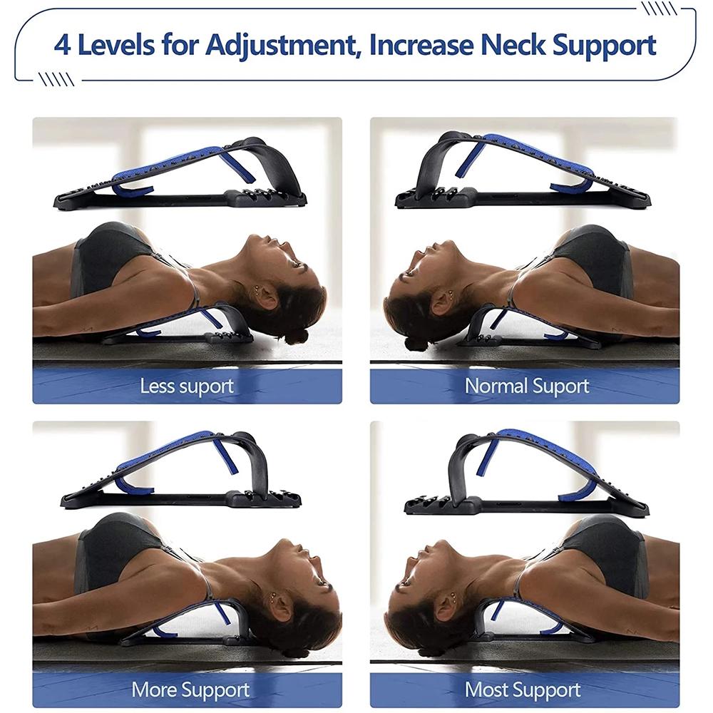 Portable Neck Massager Multi-Level Adjustable Back Cracker Board Back Brace Best Posture Corrector Belt Vehicle Waist Cushion