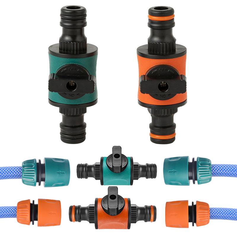 2Pcs Garden Hose Pipe Tap Shut Off Valve Fitting Connector Pipe Coupler Stop Water Connection Repair Joint Irrigation Adapter