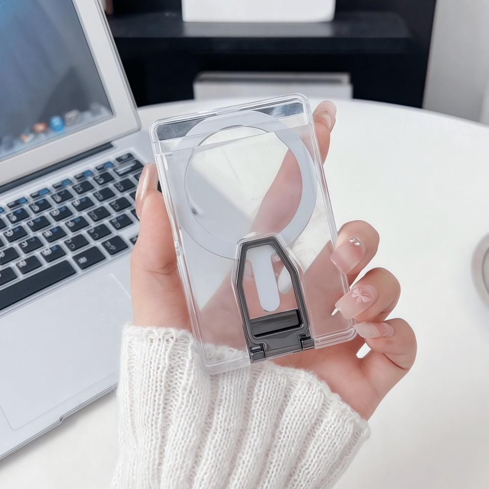 

Scratch-resistant For MagSafe Wallet Transparent Simple Phone Magnetic Card Holder Acrylic for iPhone 17 16 15 14 13 12 11