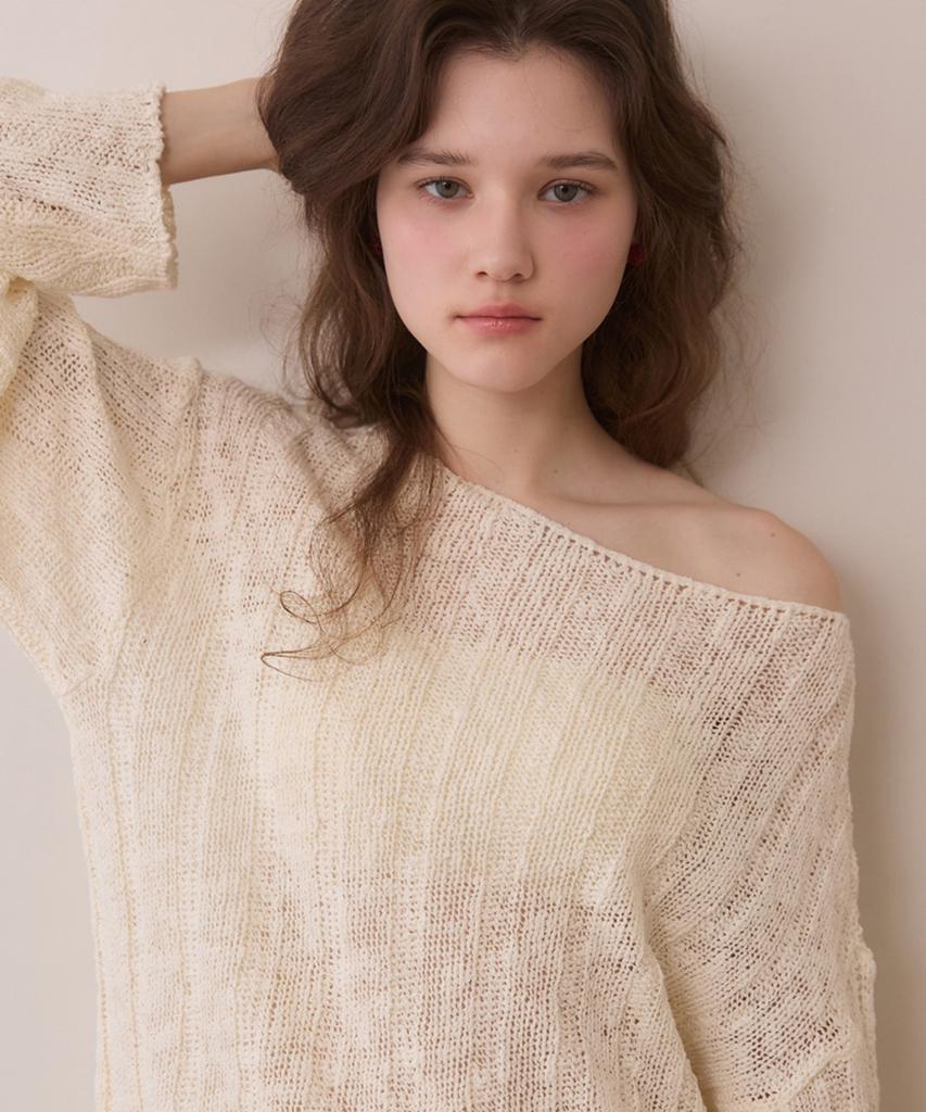 ADAUL Soft Bloom Cable Knit - Ivory