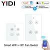 Tuya WiFi RF Smart Ceiling Fan Light Lamp Wall Switch Smart Life Remote Various Speed Control Works with Alexa Echo Google Home