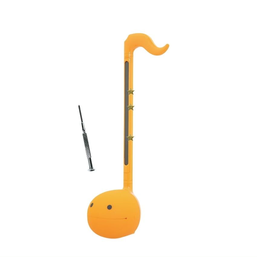 Otamatone An electronic musical instrument that anyone can Orange Includes position stickers and - play. color. screwdriver.