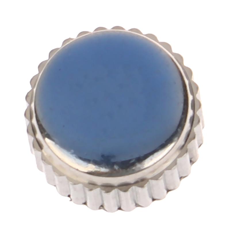 2 Piece Silver Color Steel Watch Crown 4.5Mm-7Mm Head Diameter With Flat Tube For Watches Repair L4429