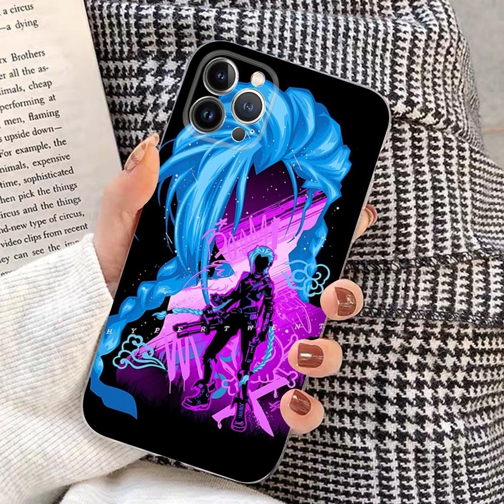 Anime Arcane J-Jinx-Vi Phone Case For IPhone 16 15 14 13 12 Mini 11 Pro XS Max X XR SE 6 7 8 Plus Soft Silicone Cover