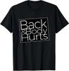 Camiseta 100% Algodão Estampada Costas e Corpo Dói Fresca e Engraçada Top para Treino