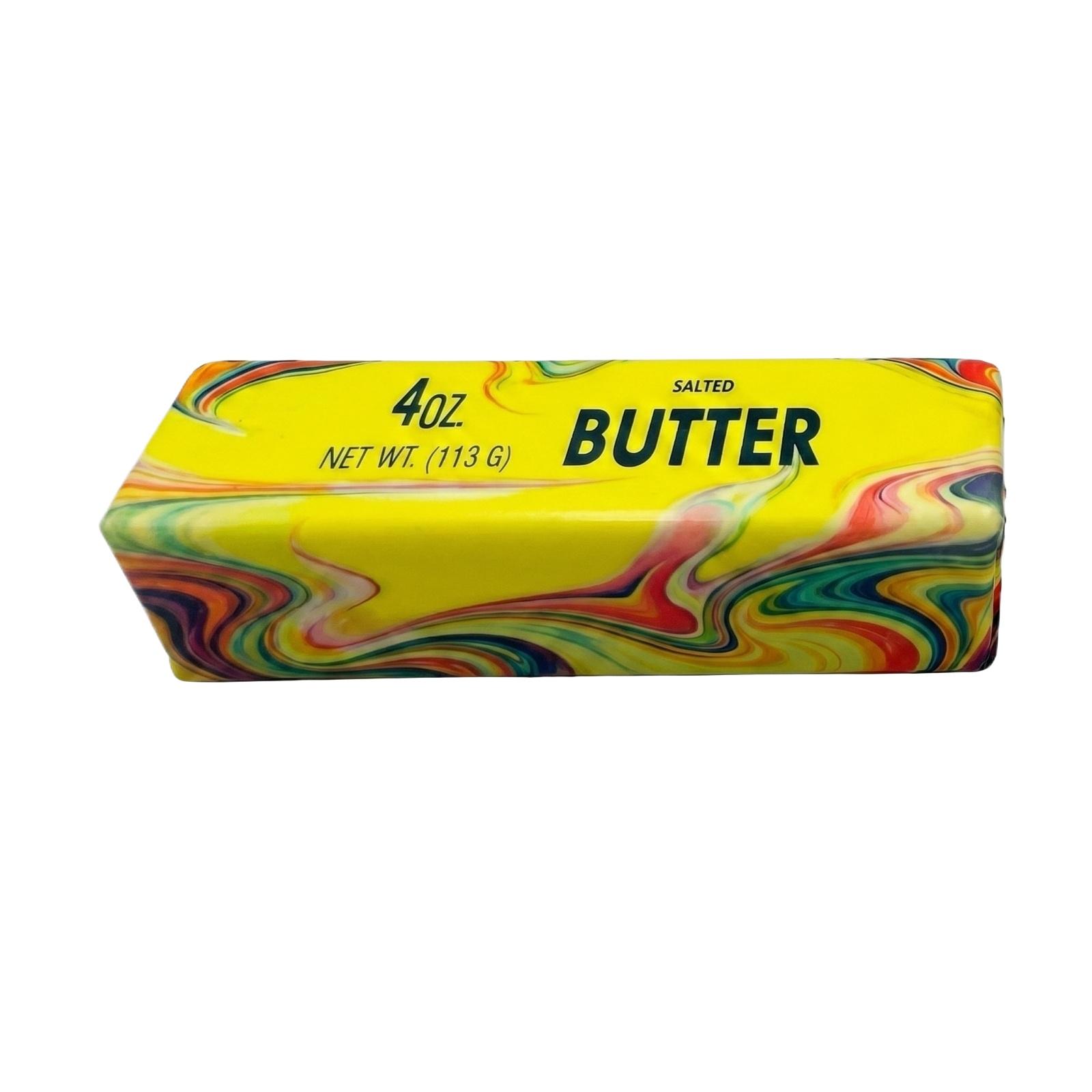 

Simulated Butter Stick Slow Rebound Soft Squeeze Toy Stress Relief Tool Realistic Texture and Swirl Pattern Design for Relaxation Use 13cm One Size