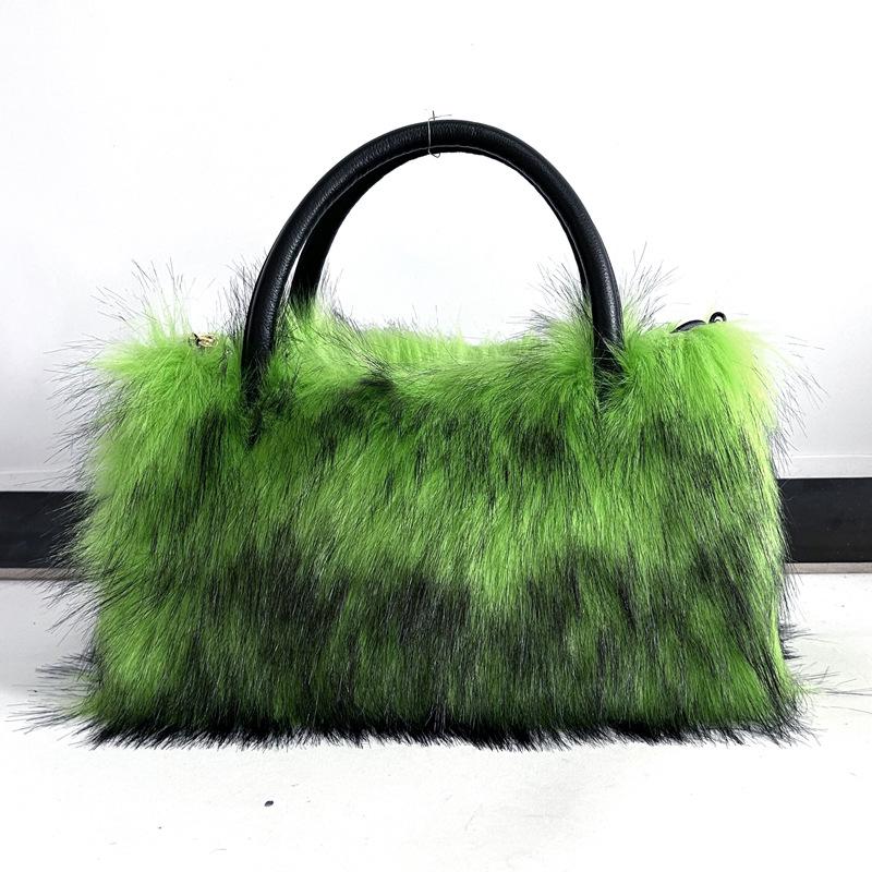 2025 Fall/Winter Women's Plush Faux Fur Crossbody Shoulder Bag