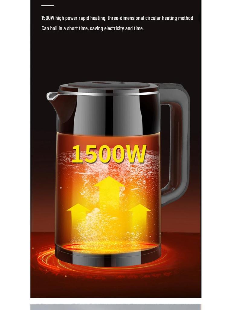 Bestseller Elektrischer Wasserkocher aus 304 Edelstahl, Großes Fassungsvermögen, Automatische Abschaltung, Isoliert.