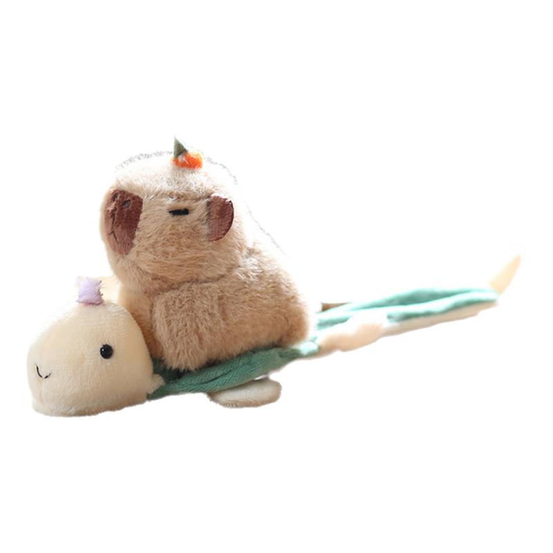 1 Piece Cartoon Cute Capybara Wristband Bracelet Kawaii Funny Capybara Plush Clap Circle Hand Ring For Women Girls Children Gift