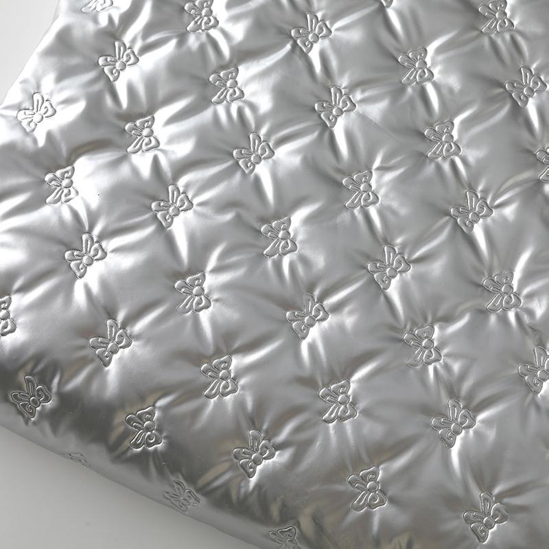 

1M Waterproof Cute Bow Embossing Fabric Winter Quilted Liner Fabric For Diy Sewing Winter Garment Cotton-padded Jackets Handbag 140x100cm