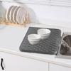 Dish Drying Mat For Counter Kitchen Counter Drying Mat Silicone Non-Slip Tableware Pad Drainage Holder For Bowl Plates Cutlery