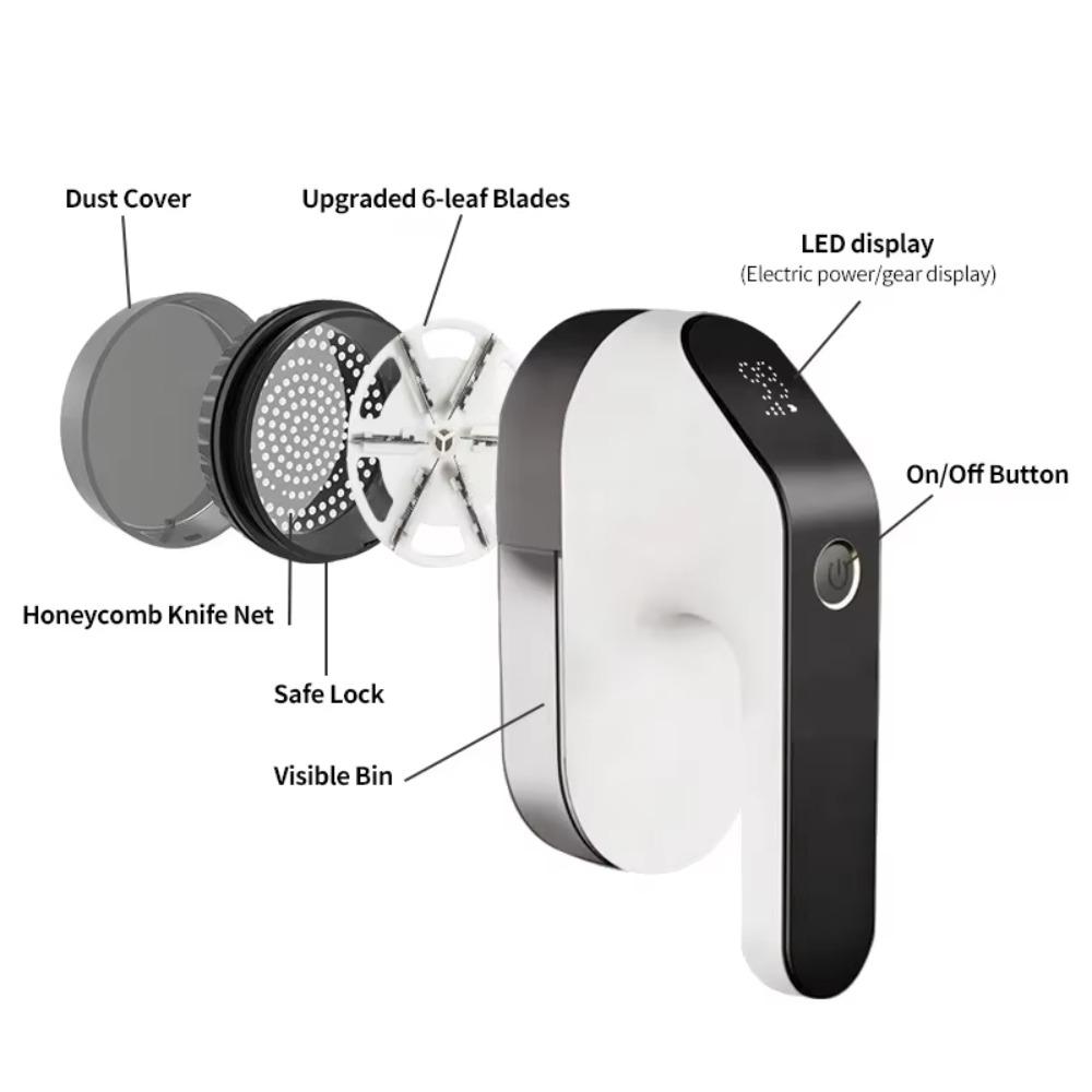 LED Display Electric Lint Remover Plastic Fabric Shaver Clothing Ball Trimmer  Sweater