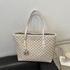 New Large Capacity Commuter Tote Bag Faux Leather Shoulder Handbag for Women Students CLE