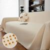 Coperta per Divano Impermeabile in Crema Stile Bianco Morbido Glutinoso Waffle Asciugamano Quattro Stagioni Cuscino Universale Semplice Coperta Moderna per Divano