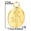 6 Stück Antike Relief Rose Tulpe Sonnenblume Edelstahl Anhänger Für Schmuckherstellung Großhandel Königlicher Hofstil Oval Handgefertigter Anhänger