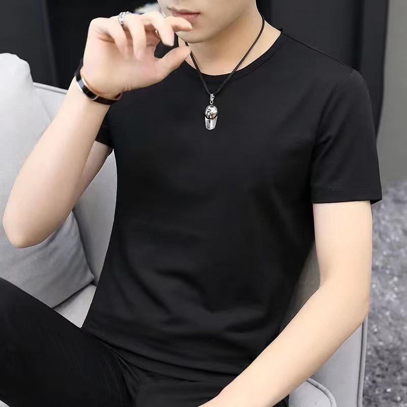 Men's Slim Fit Pure White Short Sleeve T-Shirt