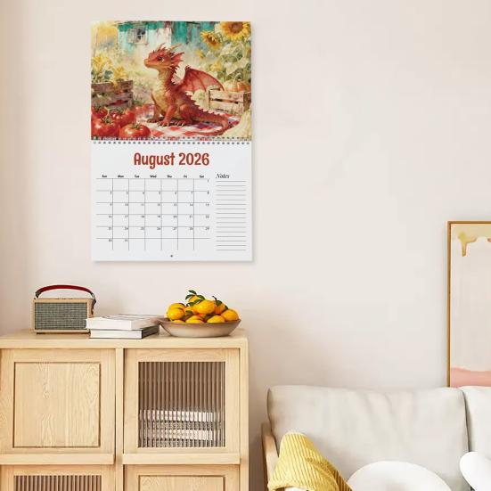 2026 Pastoral Dragon Calendar Dragons Through The Seasons Wall Calendar Monthly Calendar Office or Home Planner Gift for Dragon Enthusiasts