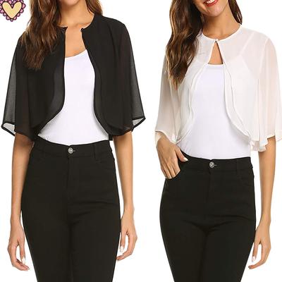Ladies /& Kids Crochet Net Embroidered Open Front Summer Cardigan Blazer Shrug