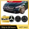 New For Mercedes Benz Chrome Silver And Glossy Black  Car Front Grilled Star Emblem Illuminated Logo For Mercedes Benz C A S SL