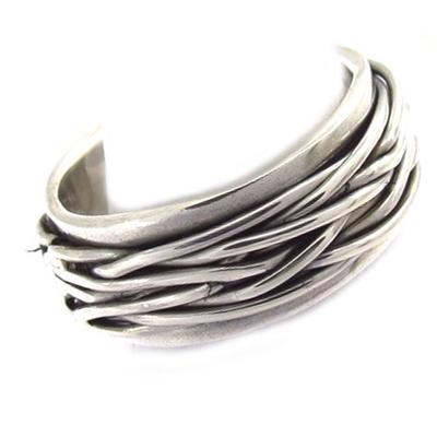 Herren-Silberring „Zöpfe“