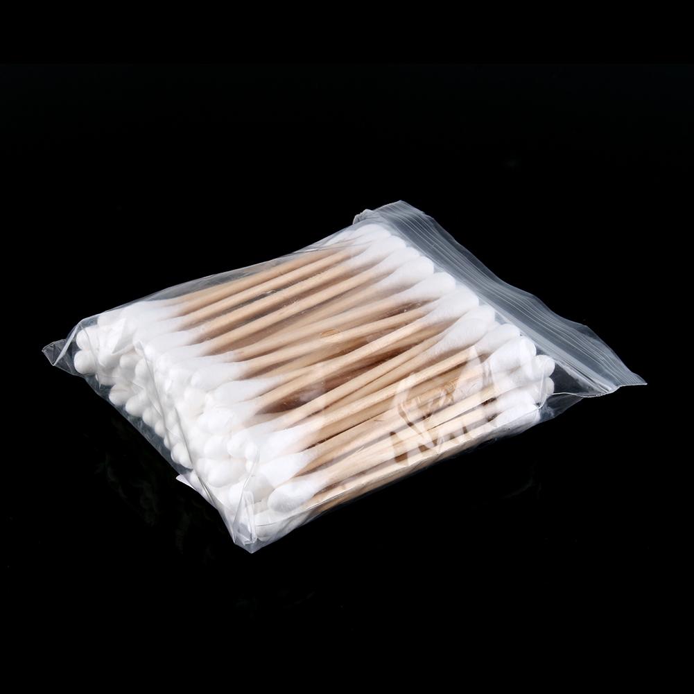 80PCs Pack High Quality Cotton Swab Double Head Health Wood Makeup Brushes Cosmetics Ear Clean