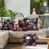 Home Decor Skulls, Roses & Raven Dark Fantasy Pillow Pattern Cushion Cover Suitable For Sofa Bedroom Car Pillow Cover